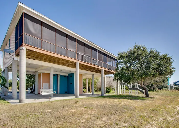 Private Beach & Views! Stilted Ocean Springs Home